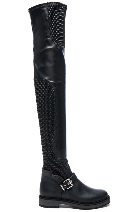 fendi over the knee motorcycle boot|Fendi knee high sock boots.